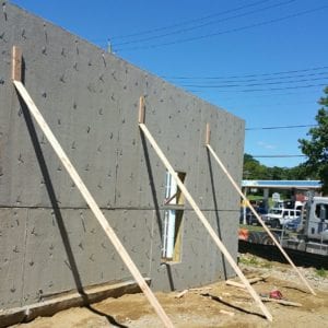 split rock commercial project prefabricated concrete walls