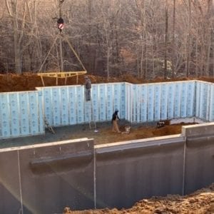 precast foundation for custom home in Annapolis, MD