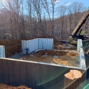 precast foundation for custom home in Annapolis, MD
