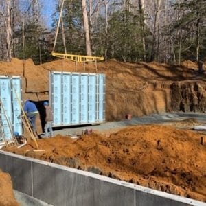 precast foundation for custom home in Annapolis, MD