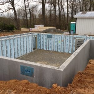 precast foundation for custom home in red lion, PA