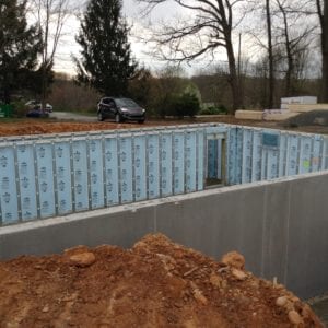 precast foundation for custom home in red lion, PA