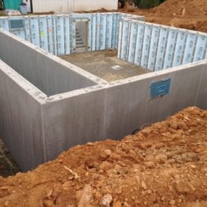 precast foundation for custom home in red lion, PA
