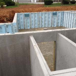 precast foundation for custom home in red lion, PA
