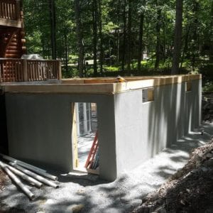 precast foundation for garage addition in Lackawaxen, PA