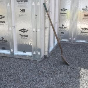 installing precast foundation for seaside home in Guilford, CT