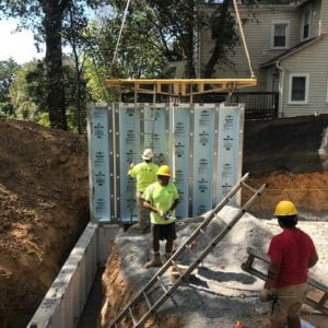 precast foundation installation in washington, DC