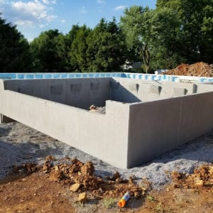 precast foundation for single family home in reading, pa