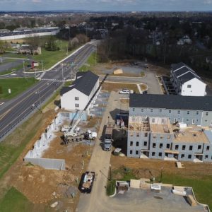 construction shot of lime spring village in east hempfield township, pa