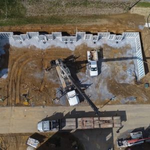 construction shot of lime spring village in east hempfield township, pa