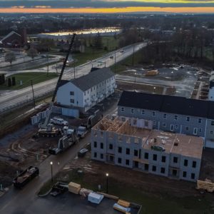 construction shot of lime spring village in east hempfield township, pa