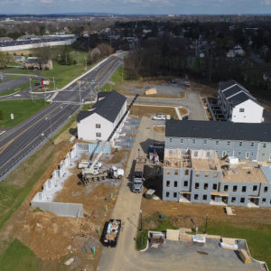 construction shot of lime spring village in east hempfield township, pa