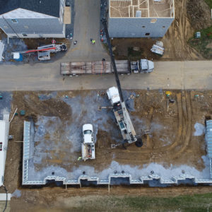 construction shot of lime spring village in east hempfield township, pa