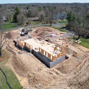 precast foundation for custom home in gwynedd valley, pa