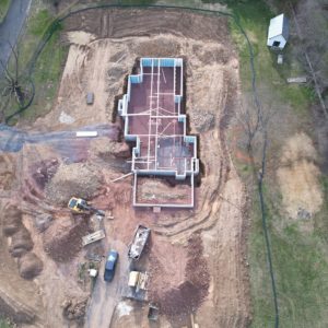 precast foundation for custom home in gwynedd valley, pa
