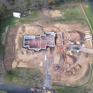 precast foundation for custom home in gwynedd valley, pa
