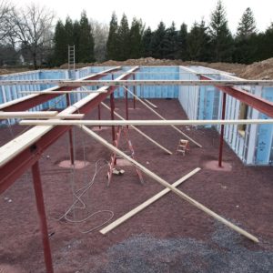 precast foundation for custom home in gwynedd valley, pa