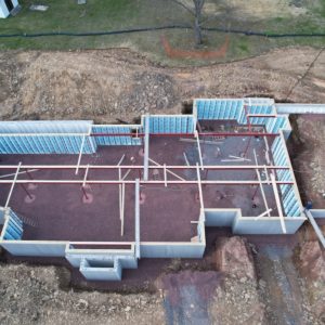 precast foundation for custom home in gwynedd valley, pa