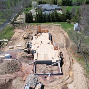 precast foundation for custom home in gwynedd valley, pa
